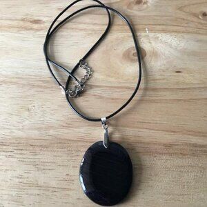 Artisan Brown with Brown Streaks Brazilian Agate Gemstone Necklace